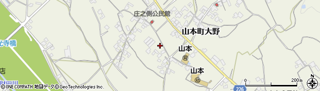 香川県三豊市山本町大野1059周辺の地図