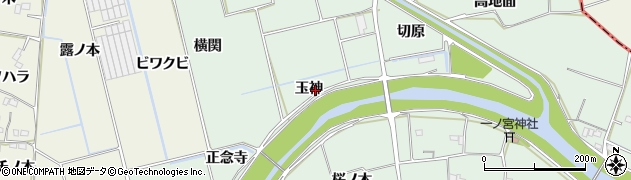 徳島県上板町（板野郡）西分（玉神）周辺の地図
