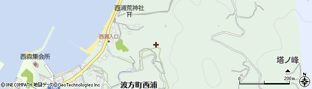 愛媛県今治市波方町西浦周辺の地図