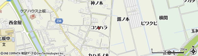 徳島県上板町（板野郡）神宅（コソハラ）周辺の地図