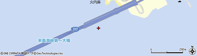 西瀬戸自動車道周辺の地図