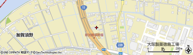 徳島県徳島市川内町加賀須野383周辺の地図