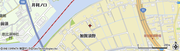徳島県徳島市川内町加賀須野286周辺の地図