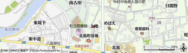 徳島県北島町（板野郡）中村（上地）周辺の地図