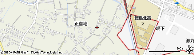 徳島県藍住町（板野郡）勝瑞（正喜地）周辺の地図