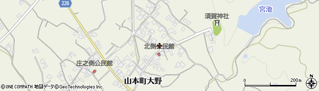 香川県三豊市山本町大野885周辺の地図