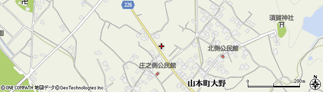 香川県三豊市山本町大野986周辺の地図