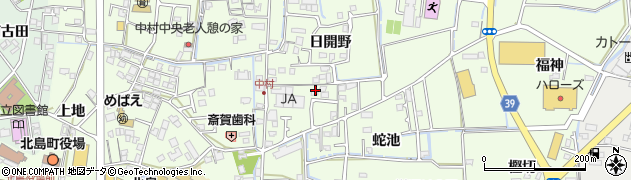徳島県北島町（板野郡）中村（日開野）周辺の地図