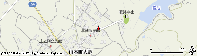 香川県三豊市山本町大野880周辺の地図