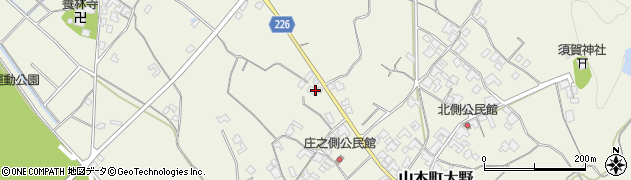 香川県三豊市山本町大野1008周辺の地図