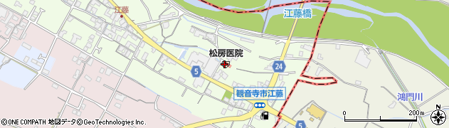 松房医院周辺の地図