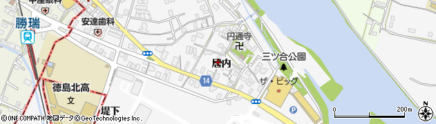 徳島県北島町（板野郡）高房（居内）周辺の地図