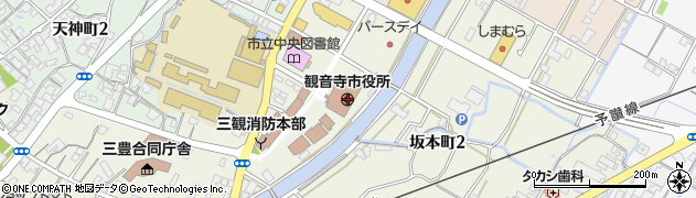 香川県観音寺市周辺の地図