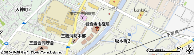 観音寺市役所　会計課周辺の地図
