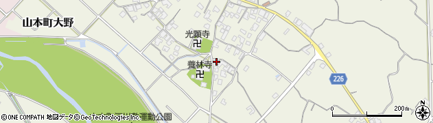 香川県三豊市山本町大野2521周辺の地図