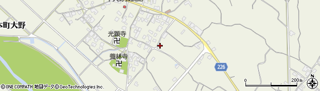 香川県三豊市山本町大野2597周辺の地図