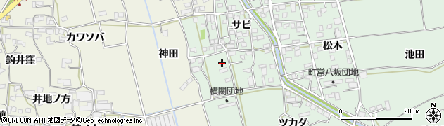 徳島県上板町（板野郡）西分（横関）周辺の地図