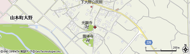 香川県三豊市山本町大野2524周辺の地図