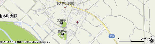 香川県三豊市山本町大野2540周辺の地図