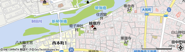 高松地方検察庁観音寺支部周辺の地図