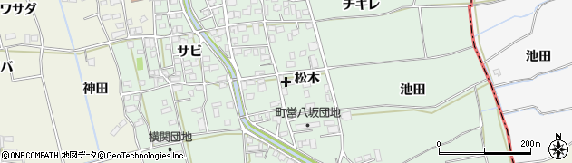 徳島県上板町（板野郡）西分（松木）周辺の地図