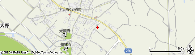 香川県三豊市山本町大野2608-2周辺の地図