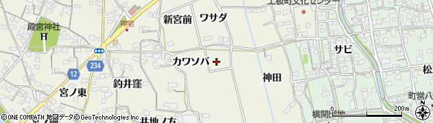 徳島県上板町（板野郡）神宅（カワソバ）周辺の地図