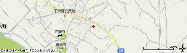 香川県三豊市山本町大野2610周辺の地図