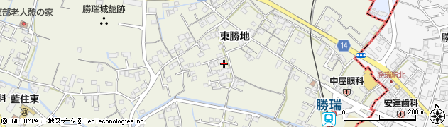 徳島県藍住町（板野郡）勝瑞（東勝地）周辺の地図