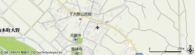 香川県三豊市山本町大野2545周辺の地図