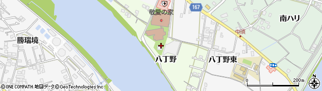 徳島県北島町（板野郡）中村（八丁野）周辺の地図