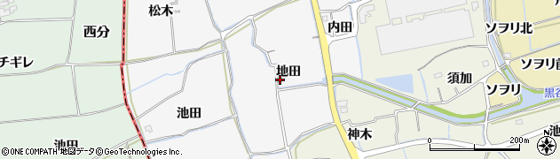 徳島県板野町（板野郡）羅漢（地田）周辺の地図