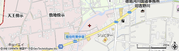 徳島県藍住町（板野郡）東中富（長江傍示）周辺の地図