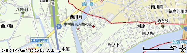 徳島県北島町（板野郡）中村（東中須）周辺の地図