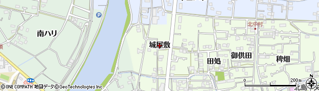 徳島県北島町（板野郡）中村（城屋敷）周辺の地図