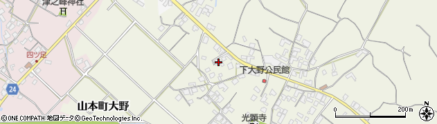 香川県三豊市山本町大野2420周辺の地図