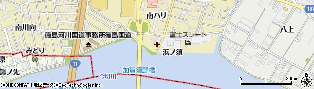 徳島県松茂町（板野郡）広島（浜ノ須）周辺の地図