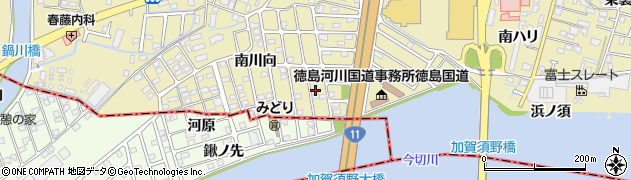 徳島県板野郡松茂町広島南川向62周辺の地図