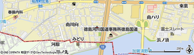徳島県板野郡松茂町広島南川向67周辺の地図