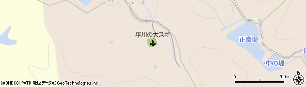 平川の大スギ周辺の地図