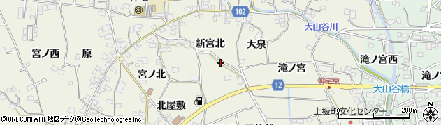 徳島県板野郡上板町神宅周辺の地図