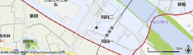 徳島県鳴門市大麻町市場（川向一）周辺の地図