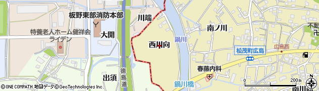 徳島県松茂町（板野郡）広島（西川向）周辺の地図