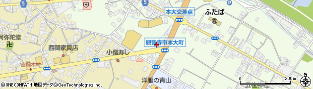 百十四銀行観音寺東部支店周辺の地図