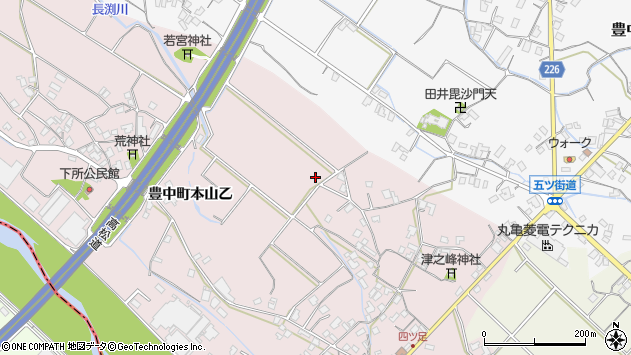 〒769-1505 香川県三豊市豊中町本山乙の地図