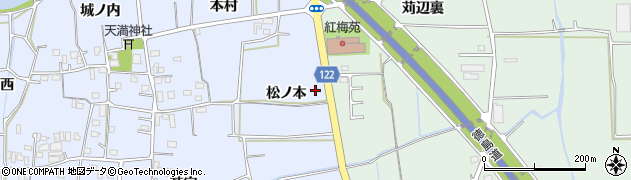 徳島県板野町（板野郡）古城（松ノ本）周辺の地図