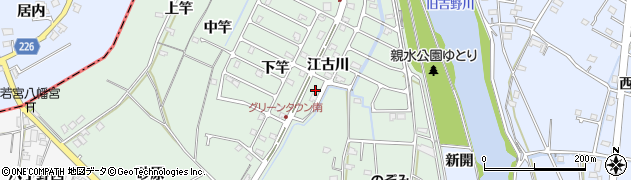 徳島県北島町（板野郡）新喜来（江古川）周辺の地図
