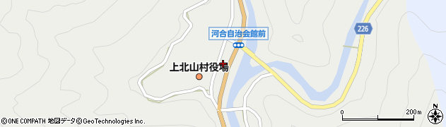 上北山郵便局周辺の地図