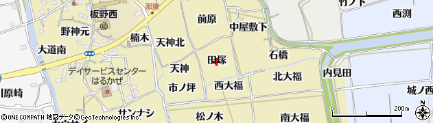 徳島県板野町（板野郡）那東（田塚）周辺の地図