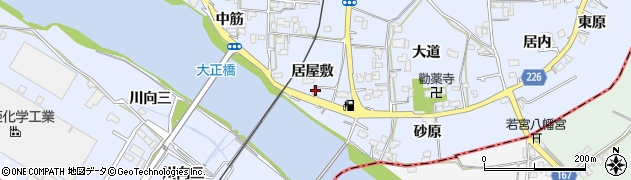 徳島県鳴門市大麻町市場（居屋敷）周辺の地図